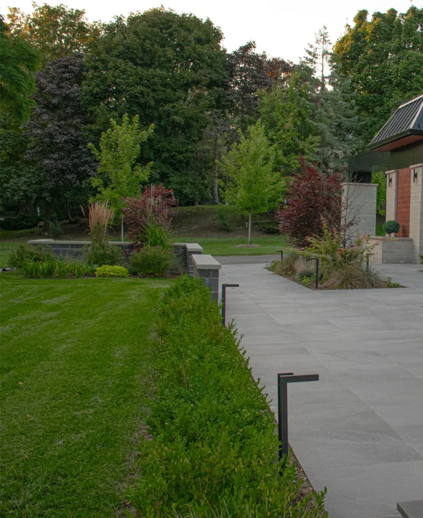 A landscaping project consisting of planting and lawn completed for a client by Mutti Landscaping