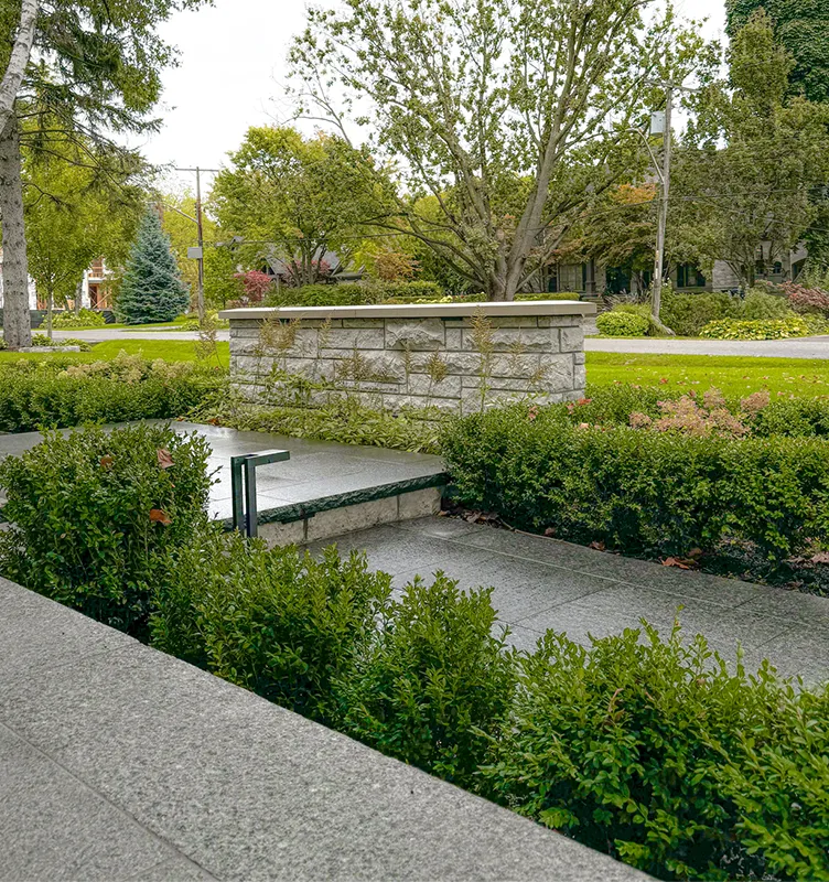 A beautiful front yard landscaping project completed by Mutti Landscaping